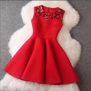 Red Holiday dress